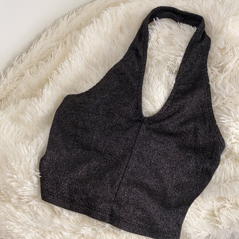 Sparkle & Fade Shimmer Halter Top